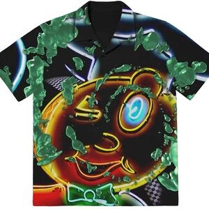 Cactus Jack McDonalds Travis Scott Neon Sign Hawaiian Shirt